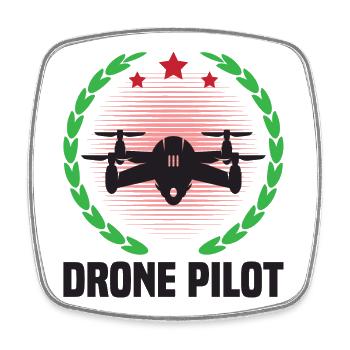 Drone Pilot - Square fridge magnet - white - Front