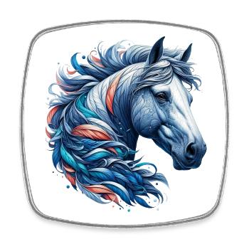 Horse - Square fridge magnet - white - Front
