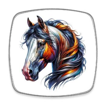 Horse - Square fridge magnet - white - Front