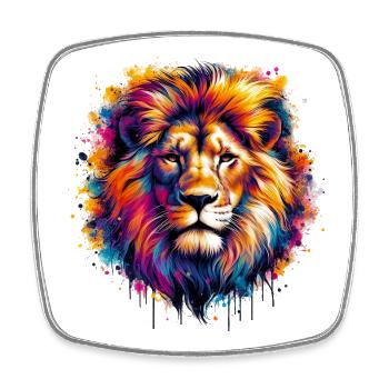 Lion - Square fridge magnet - white - Front