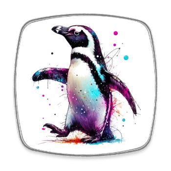 Pingouin - Magnet carré - blanc - Devant