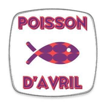 APRIL FOOL - Square fridge magnet - white - Front