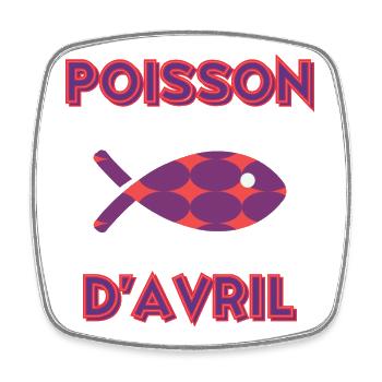 APRIL FOOL - Square fridge magnet - white - Front