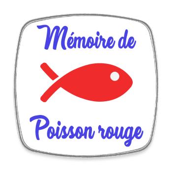POISSON. POISSON D'AVRIL. HUMOUR - Magnet carré - blanc - Devant