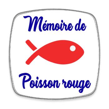 MEMOIRE DE POISSON ROUGE - Magnet carré - blanc - Devant