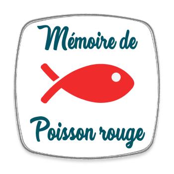 GOLDFISH. FISH. MEMORY - Square fridge magnet - white - Front