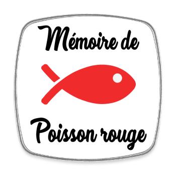 POISSON. POISSON D'AVRIL. HUMOUR. MER. OCÉAN - Magnet carré - blanc - Devant