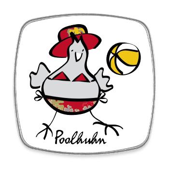RIKELS Summer T-Shirt 2026 - Square fridge magnet - white - Front