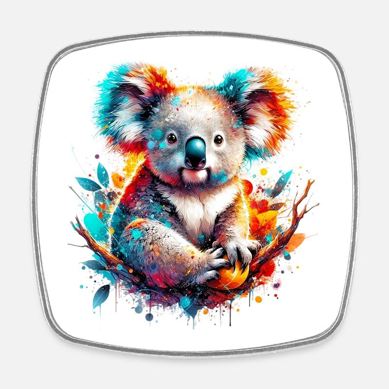 Koala - Viereckiger Kühlschrankmagnet - Weiß