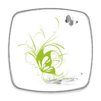 Papillon Papillon Printemps - Magnet carré - blanc - Devant