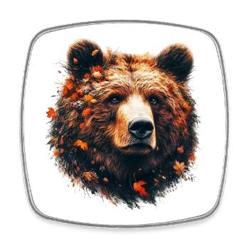 Bear - Square fridge magnet - white - Front