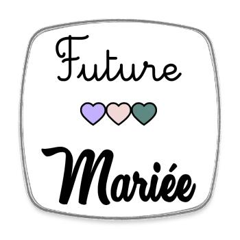 FUTURE MARIEE. EVJF. MARIEE. TEAM. TEAM MARIEE - Magnet carré - blanc - Devant