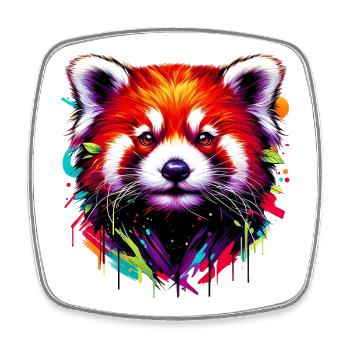 Kleiner Panda - Viereckiger Kühlschrankmagnet - Weiß - Vorne
