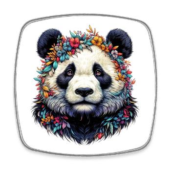 Panda - Magnet carré - blanc - Devant