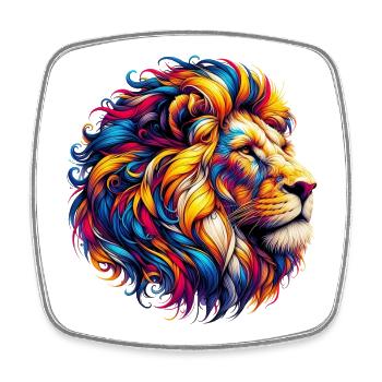 Lion - Square fridge magnet - white - Front