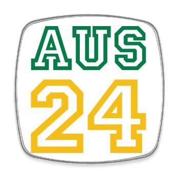 Australia Australien - Viereckiger Kühlschrankmagnet - Weiß - Vorne