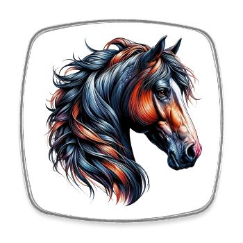 Horse - Square fridge magnet - white - Front