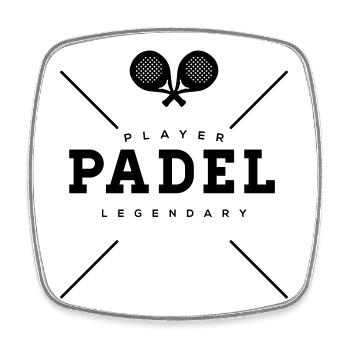 padel sport - Square fridge magnet - white - Front