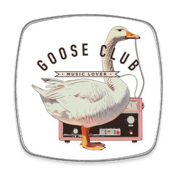Goose Music Club Illustration - Viereckiger Kühlschrankmagnet - Weiß - Vorne