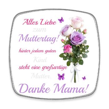 Happy Mother's Day - Square fridge magnet - white - Front