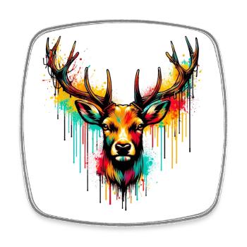 Deer - Square fridge magnet - white - Front