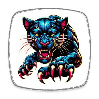 Panther - Square fridge magnet - white - Front