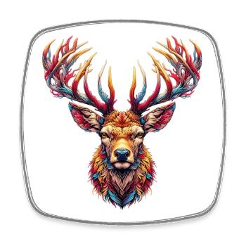 Deer - Square fridge magnet - white - Front