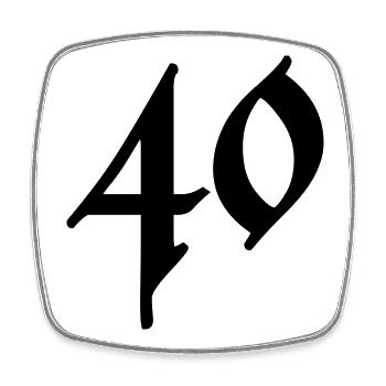 40. 40 YEARS. 40th ANNIVERSARY. 40 YEARS ANNIVERSARY. - Square fridge magnet - white - Front