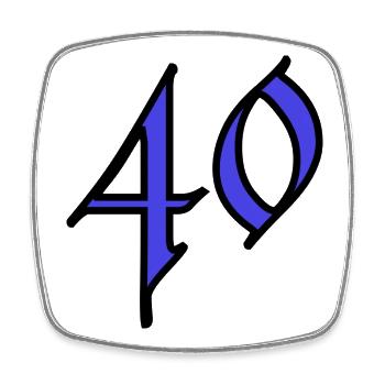 40. 40 YEARS. 40th ANNIVERSARY. 40 YEARS ANNIVERSARY. - Square fridge magnet - white - Front