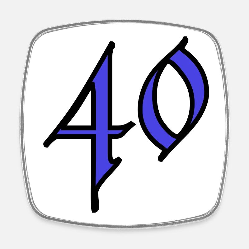 40. 40 ANS. 40e ANNIVERSAIRE. ANNIVERSAIRE 40 ANS. - Magnet carré - blanc