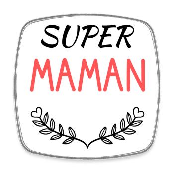 HAPPY BIRTHDAY. HAPPY MOTHER'S DAY. MOM. FEAST - Square fridge magnet - white - Front