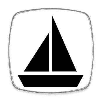 Yes, i am a Sailor - Viereckiger Kühlschrankmagnet - Weiß - Vorne
