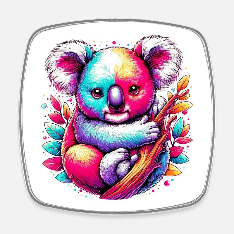 Koala - Viereckiger Kühlschrankmagnet - Weiß