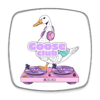 DJ Goose Club Illustration - Magnet carré - blanc - Devant
