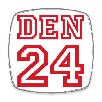 Denmark Dänemark - Square fridge magnet - white - Front