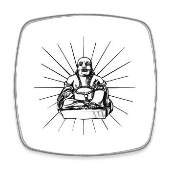 Buddha - Square fridge magnet - white - Front