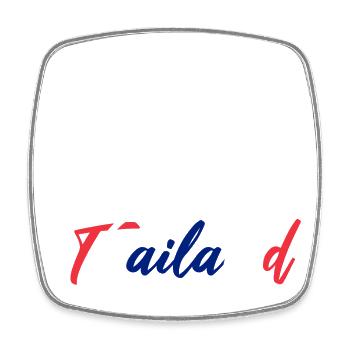 Thailand Gift Idea Funny Saying Therapy - Square fridge magnet - white - Front