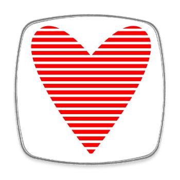 HERZ. PAPA. MAMA. Junggesellinnenabschied. BEBE. KIND. HERZ. FEST - Viereckiger Kühlschrankmagnet - Weiß - Vorne
