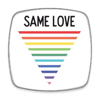 LGBTQ Pride Month - Same Love - Square fridge magnet - white - Front