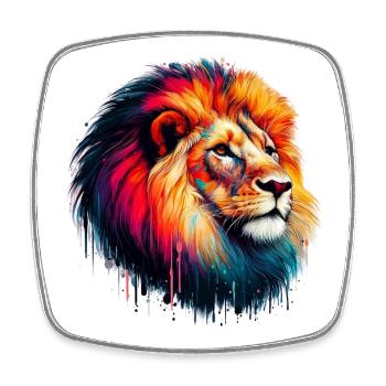 Lion - Square fridge magnet - white - Front