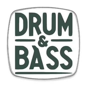 Drum and bass, dnb jungle music , drum n bass - Square fridge magnet - white - Front