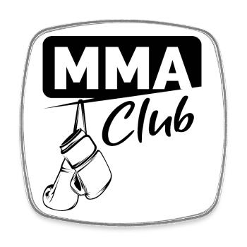 MMA Club Kampfsport Gym Dojo FIghter Logo Grafik - Viereckiger Kühlschrankmagnet - Weiß - Vorne