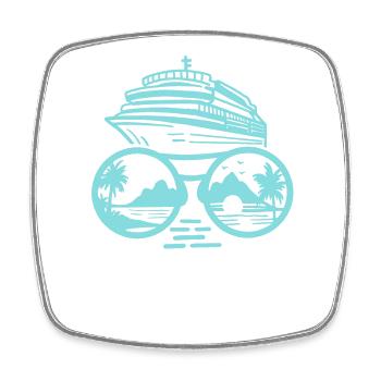 Kreuzfahrtschiff Kreuzfahrt - Viereckiger Kühlschrankmagnet - Weiß - Vorne