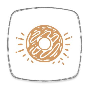 Donuts Donut-Liebhaber - Viereckiger Kühlschrankmagnet - Weiß - Vorne