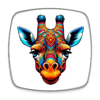 Giraffe - Viereckiger Kühlschrankmagnet - Weiß - Vorne