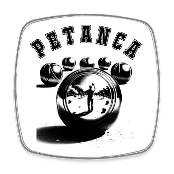 PETANCA - Viereckiger Kühlschrankmagnet - Weiß - Vorne