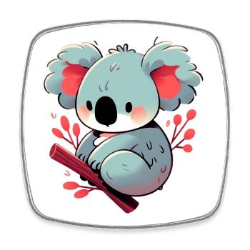 Koala - Viereckiger Kühlschrankmagnet - Weiß - Vorne