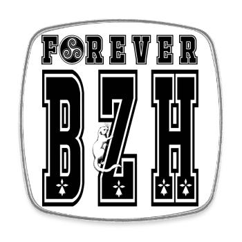 FOREVER BZH - Square fridge magnet - white - Front