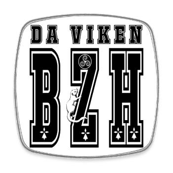 da viken BZH - Square fridge magnet - white - Front