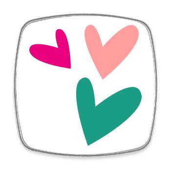 LIEBE. PAAR. GERADE VERHEIRATET. Junggesellinnenabschied. VALENTINSTAG. - Viereckiger Kühlschrankmagnet - Weiß - Vorne